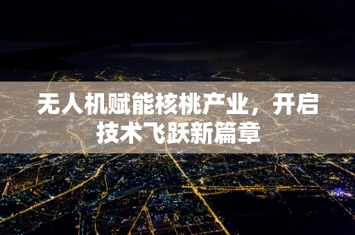无人机赋能核桃产业，开启技术飞跃新篇章