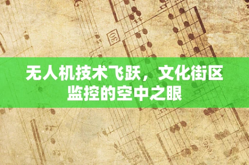 无人机技术飞跃，文化街区监控的空中之眼