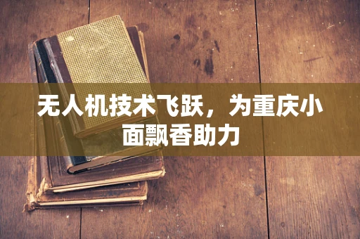 无人机技术飞跃，为重庆小面飘香助力