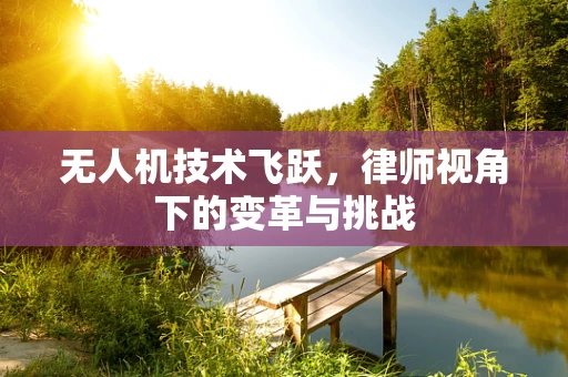 无人机技术飞跃，律师视角下的变革与挑战