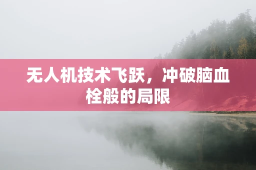 无人机技术飞跃，冲破脑血栓般的局限