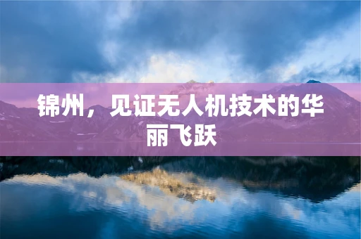锦州，见证无人机技术的华丽飞跃