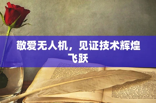 敬爱无人机，见证技术辉煌飞跃