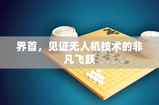 界首，见证无人机技术的非凡飞跃