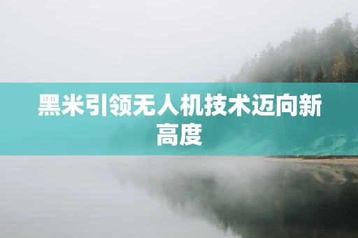 黑米引领无人机技术迈向新高度