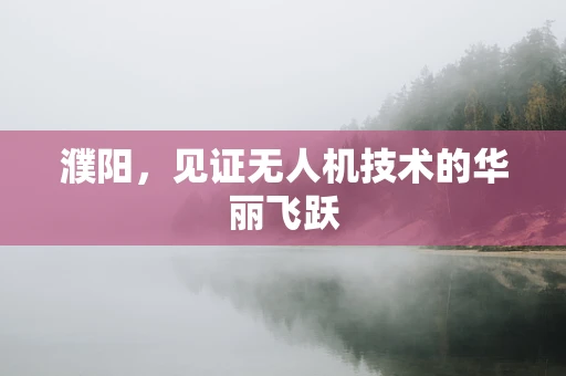 濮阳，见证无人机技术的华丽飞跃