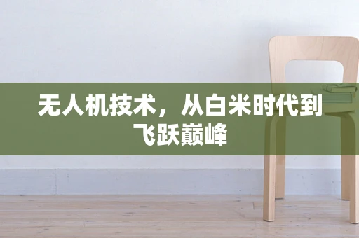 无人机技术，从白米时代到飞跃巅峰