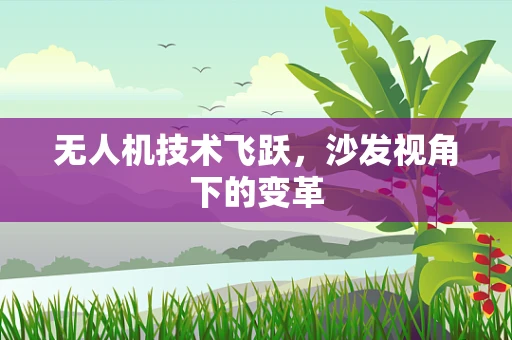 无人机技术飞跃，沙发视角下的变革