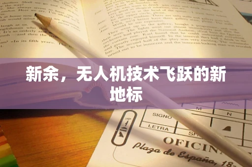 新余，无人机技术飞跃的新地标