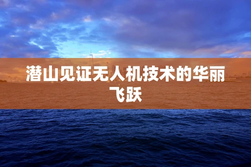 潜山见证无人机技术的华丽飞跃