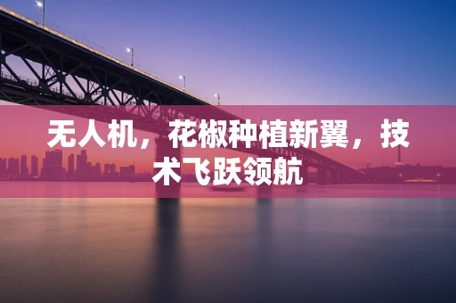 无人机，花椒种植新翼，技术飞跃领航