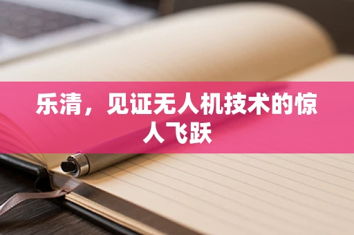 乐清，见证无人机技术的惊人飞跃