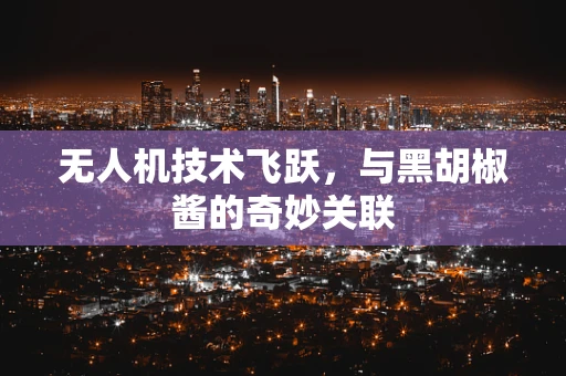 无人机技术飞跃，与黑胡椒酱的奇妙关联