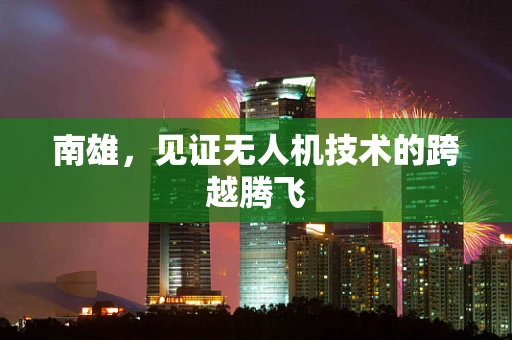 南雄，见证无人机技术的跨越腾飞