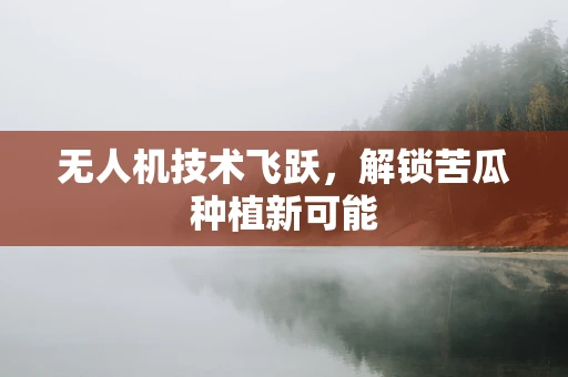 无人机技术飞跃，解锁苦瓜种植新可能