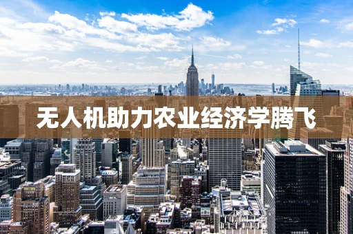 无人机助力农业经济学腾飞