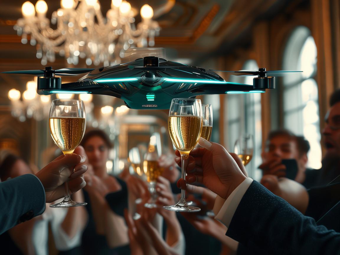 香槟共饮,见证无人机技术的华丽飞跃 香槟共饮,见证无人机技术的华丽飞跃