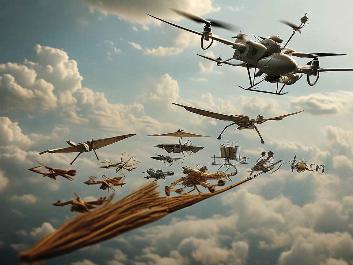 从扫帚到无人机,飞行技术的惊人跨越 从扫帚到无人机,飞行技术的惊人跨越