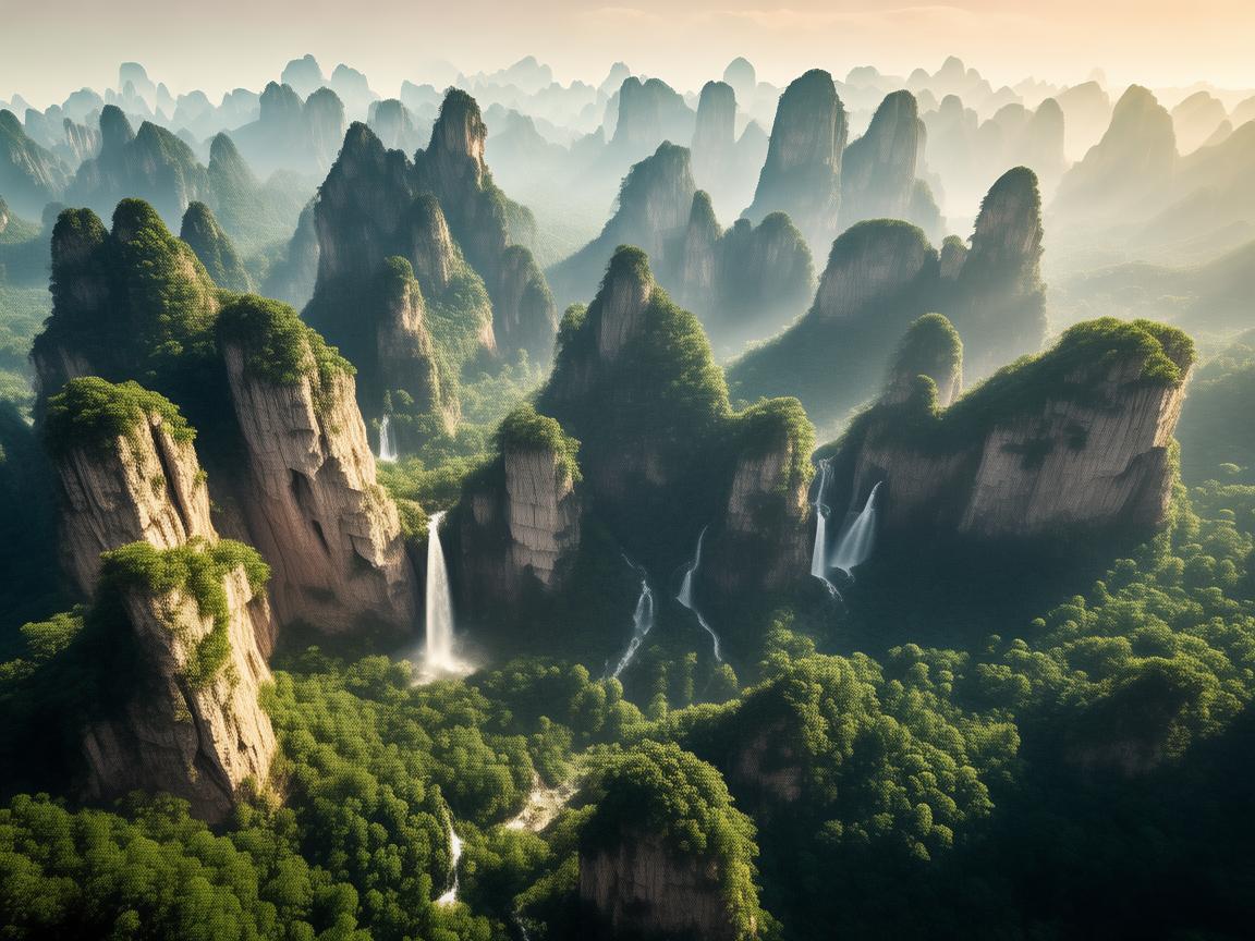 张家界，无人机下的奇幻之境