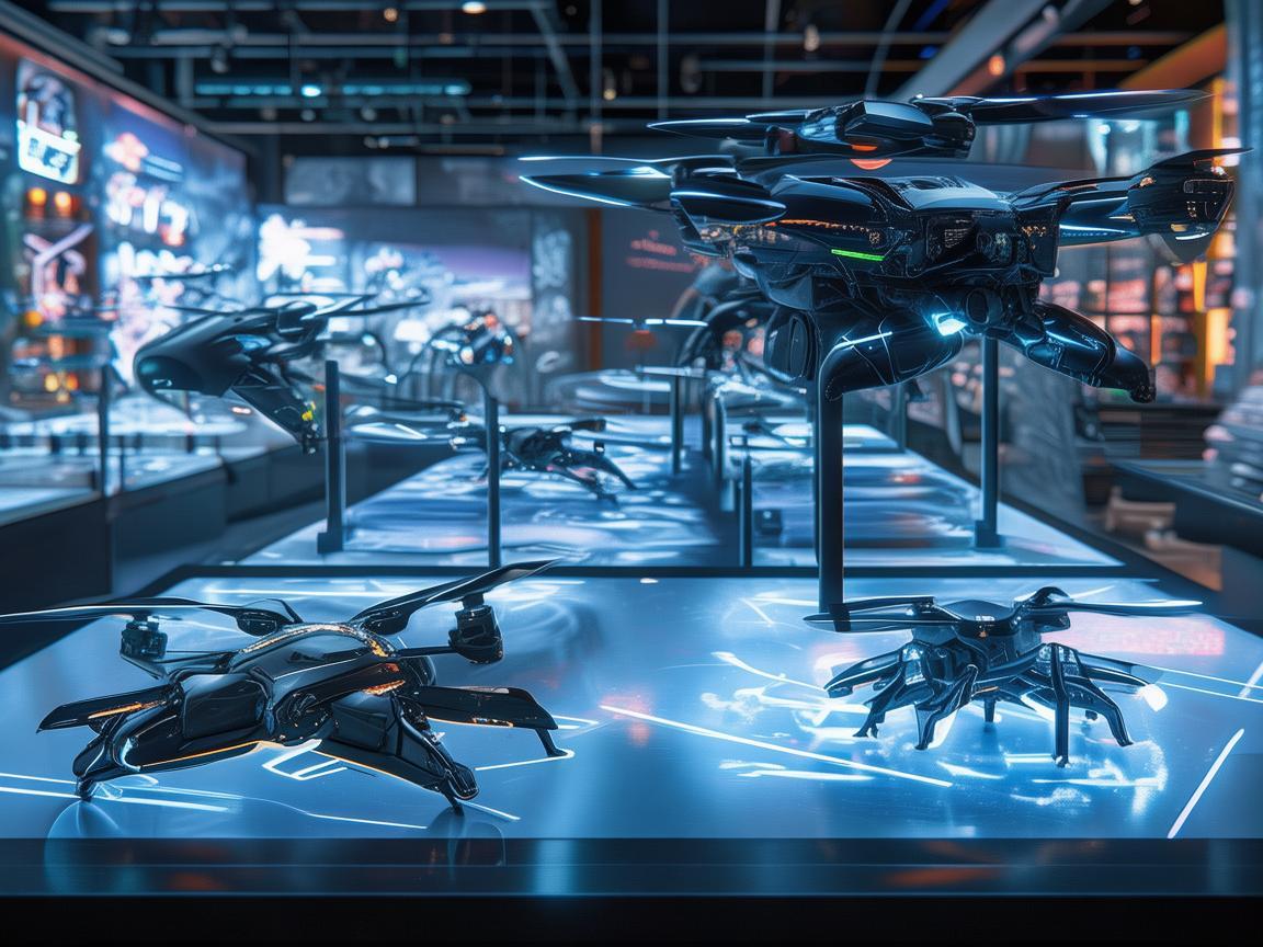 数码店体验区，见证无人机技术的飞跃之旅