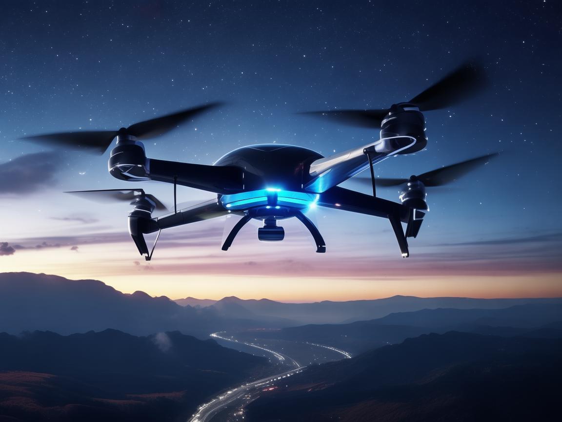深夜，无人机技术的璀璨飞跃