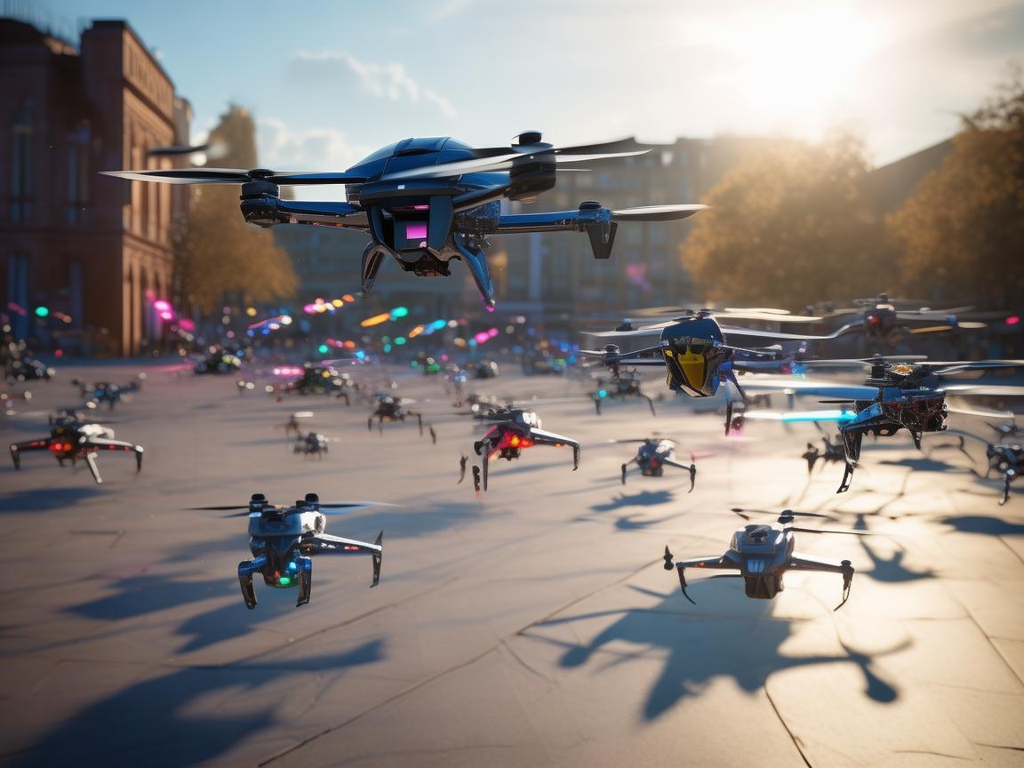 广场之上，无人机技术的惊世飞跃